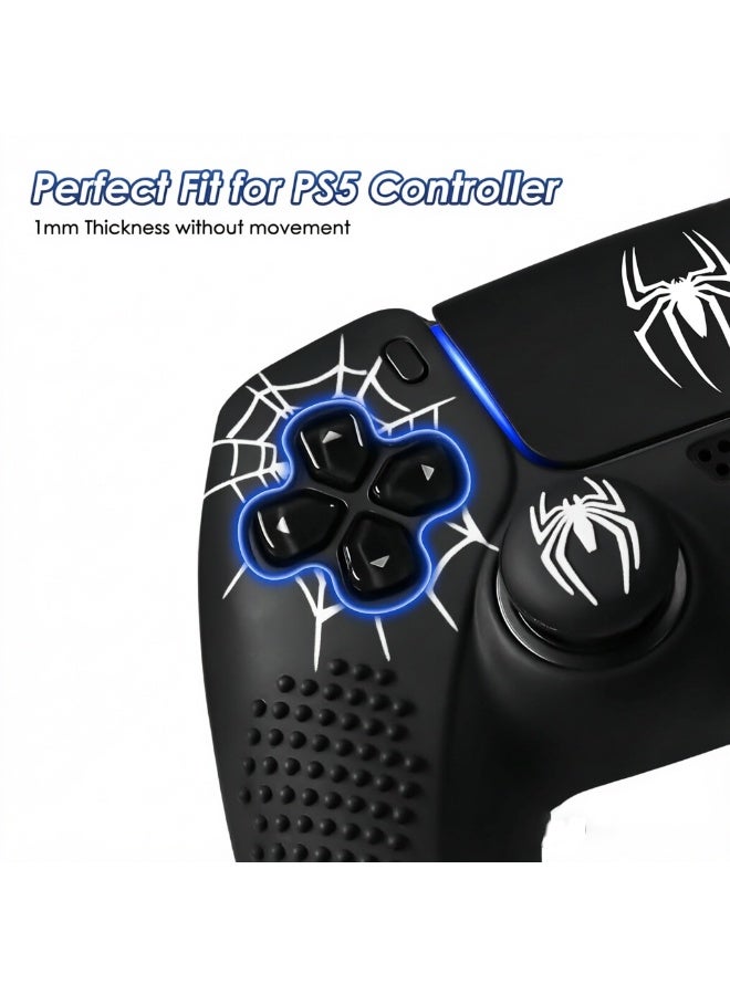PS5 Controller Cover Skin Anti-Slip Silicone Skin Protective Cover Case for PS5 Wireless Controller (Black and White，2Pcs) - Image 2