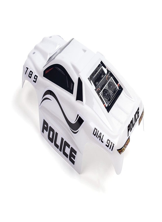 SummitLink Custom Body Police White Style Compatible for e-Revo Mini 1/16 Scale RC Car or Truck (Truck not Included) ERMN-PW-01 - Image 4