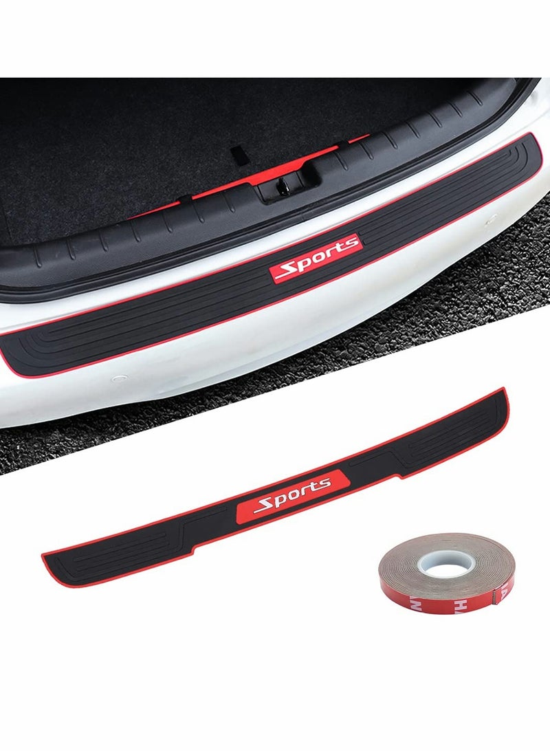 Rear Bumper Protector for Car, Universal Rubber Anti Scratch Skid Trunk Crash Protection Strip, Car Accessories Most Cars (Black, 35.4inch) - Image 1