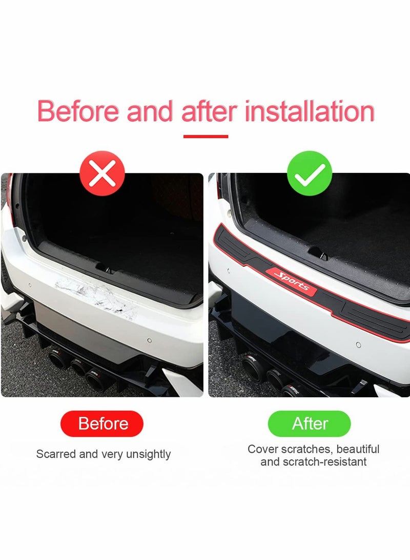 Rear Bumper Protector for Car, Universal Rubber Anti Scratch Skid Trunk Crash Protection Strip, Car Accessories Most Cars (Black, 35.4inch) - Image 3