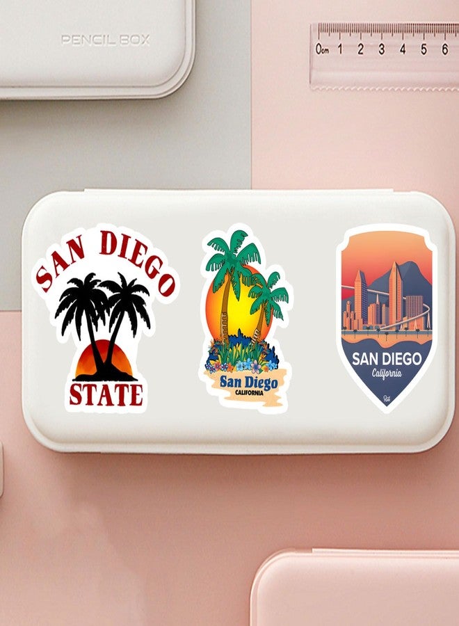 CPORER 63Pcs California San Diego Stickers San Diego Souvenirs City Travel Sticker Aesthetics Scrapbook Sticker Waterproof Vinyl for Laptop, Water Bottle, Skateboard, Scrapbooking, Party Favors - Image 5