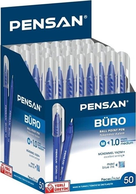 Pensan Büro Ballpoint 1mm 2270 Blue 50LI - Image 1