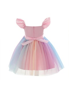 Hopscotch Hopscotch Girls Polyester Animal Print Party Knee-Length Dress In Pink Color For Ages 7-8 Years (Srs-4131794)  - Image 2