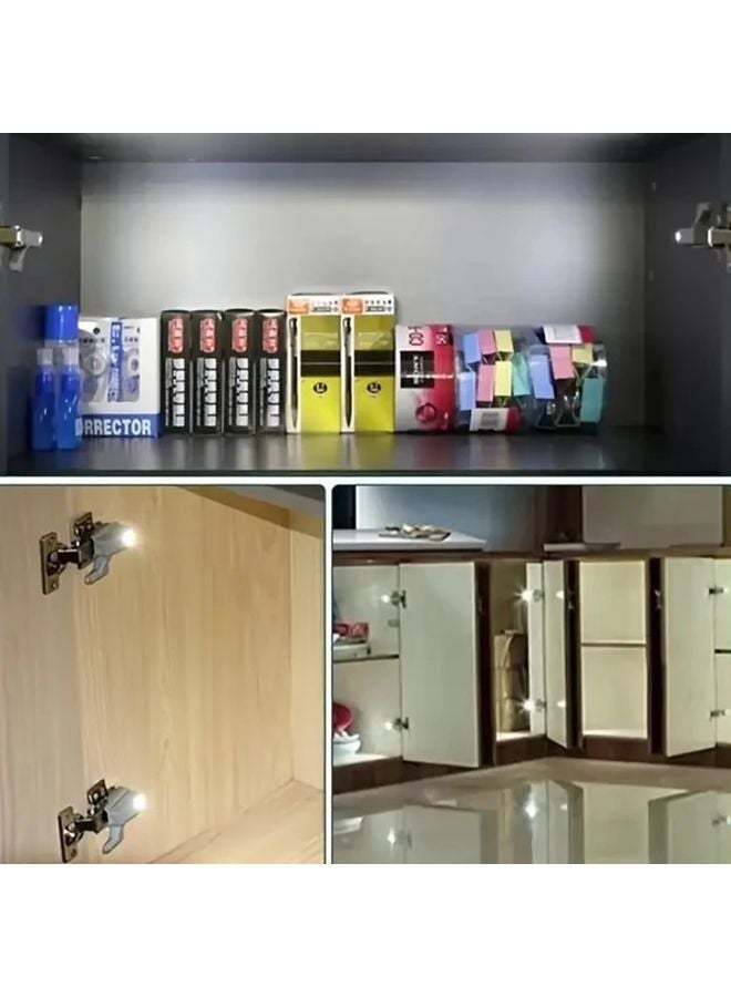 10 قطعة من مصابيح مفصلات الخزانة LED باللون الأبيض الدافئ مع مستشعر حركة أوتوماتيكي تعمل بالبطارية - Image 5