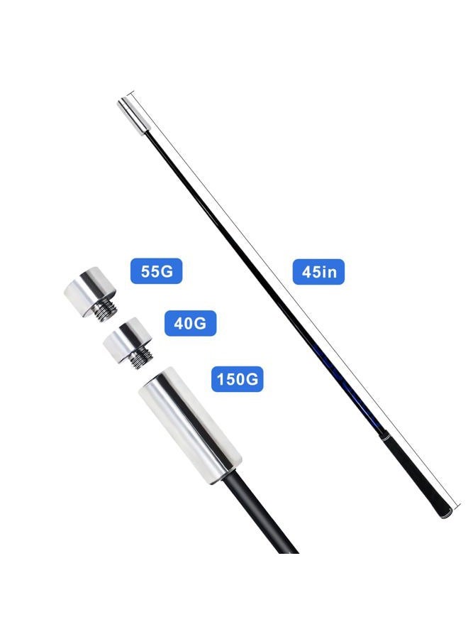 KONDAY Golf Swing Trainer, Golf Swing Training Aid Warm up Stick for Improving Rhythm, Flexibility, Balance, Tempo, Speed, and Strength with 4 Adjustable Weights - Image 2
