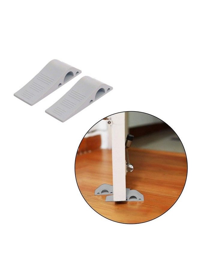 Safe-O-Kid Pack Of 2 Silicon No Harm To Kids Fit All Antislip Multisurface Tpr Door Stoppergrey  - Image 1