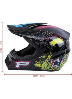VarietyVoyageD 4-Piece Full Face Racing Motorcycle Helmet Kit Protective Gear Motorcycle Helmets Street Bike Racing Moto Helmet Cartoon Car Helmet Electric Car Helmet Suitable For Young Boys And Girls ﻿  - Image 5