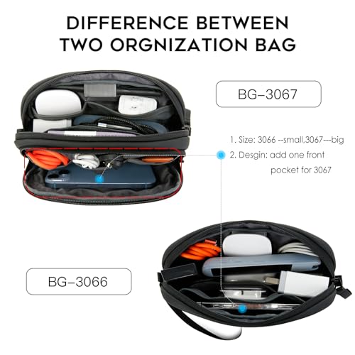 BANGE Electronics Organizer Travel Case, Water Resistant Travel Bag, Tech Pouch Accessories Organizer for Cable,Cord, Phone, Cables, USB Flash Drive, Daily Items - Image 4
