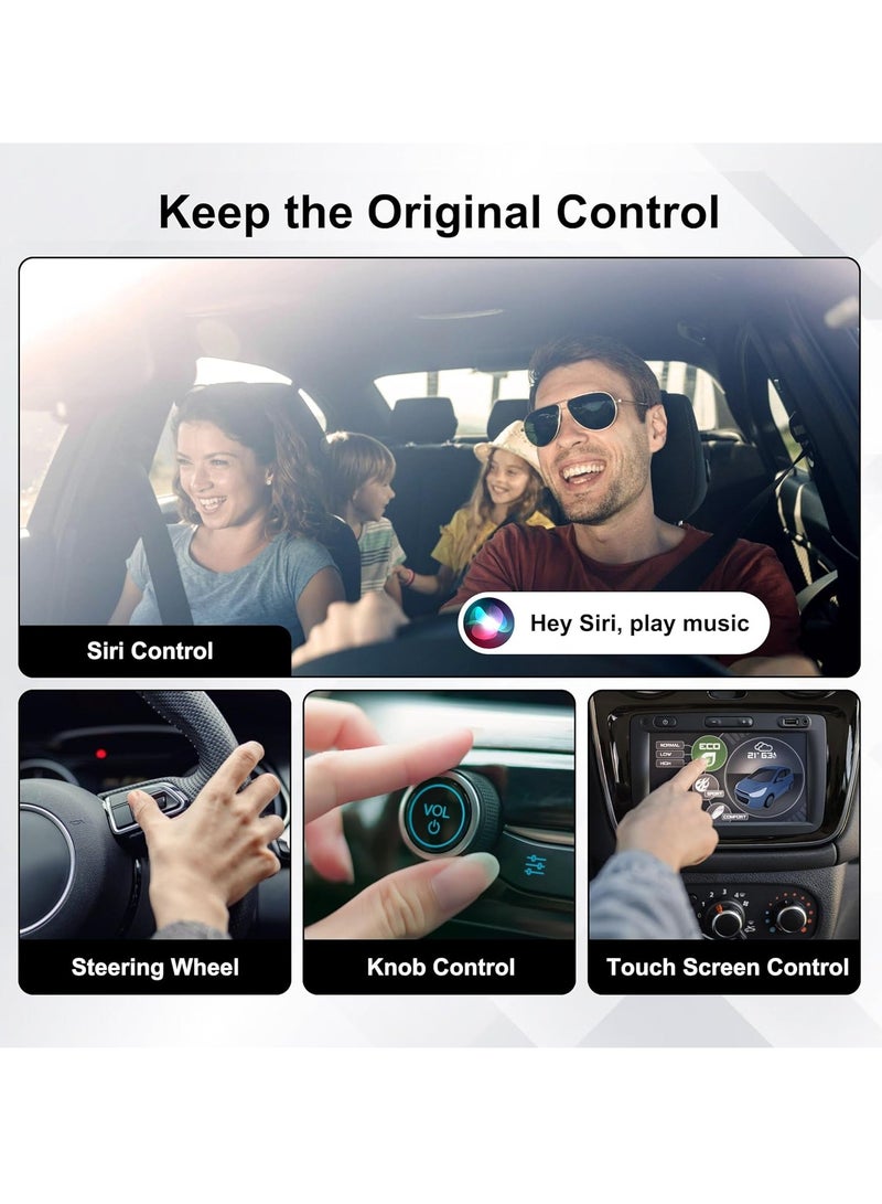 SOLARAE Wireless CarPlay Adapter, Bluetooth Plug & Play Car Play Dongle, USB/Type-C Wired to Wireless CarPlay Adaptor 2023, CarPlay Magic Cars Box Compatible with Cars from 2016+ and Phone iOS 10+ - Image 3