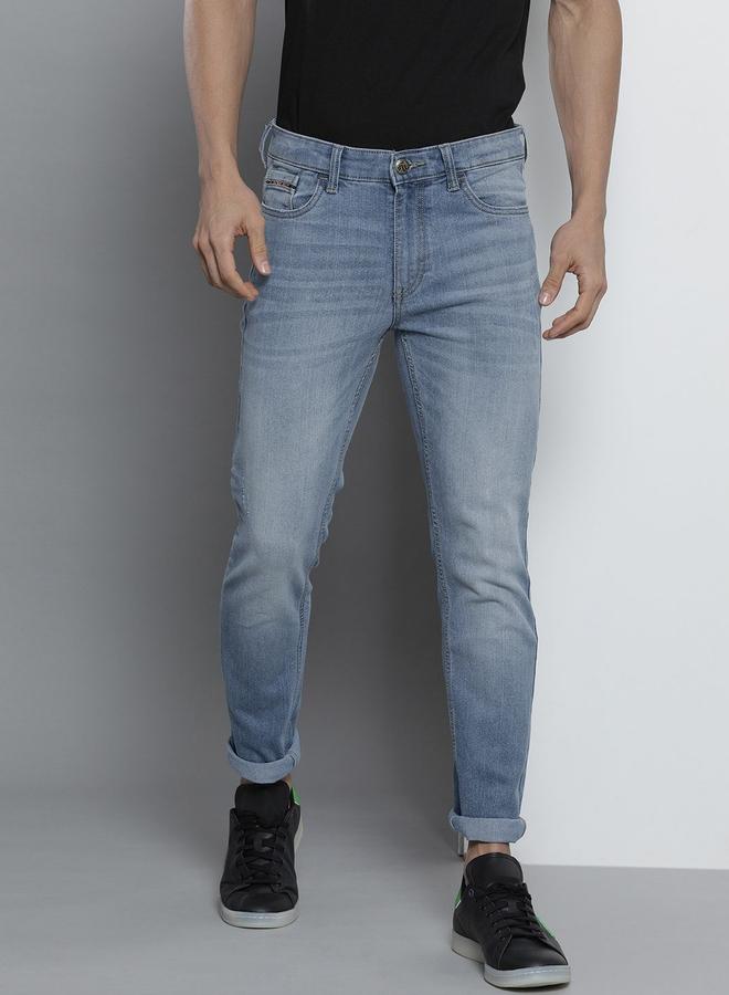 The Indian Garage Co Men Mid Rise Heavy Fade Slim Fit Jeans - Image 1