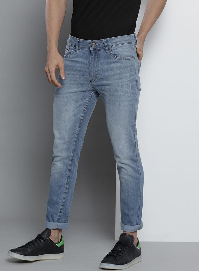 The Indian Garage Co Men Mid Rise Heavy Fade Slim Fit Jeans - Image 2