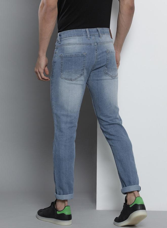 The Indian Garage Co Men Mid Rise Heavy Fade Slim Fit Jeans - Image 3