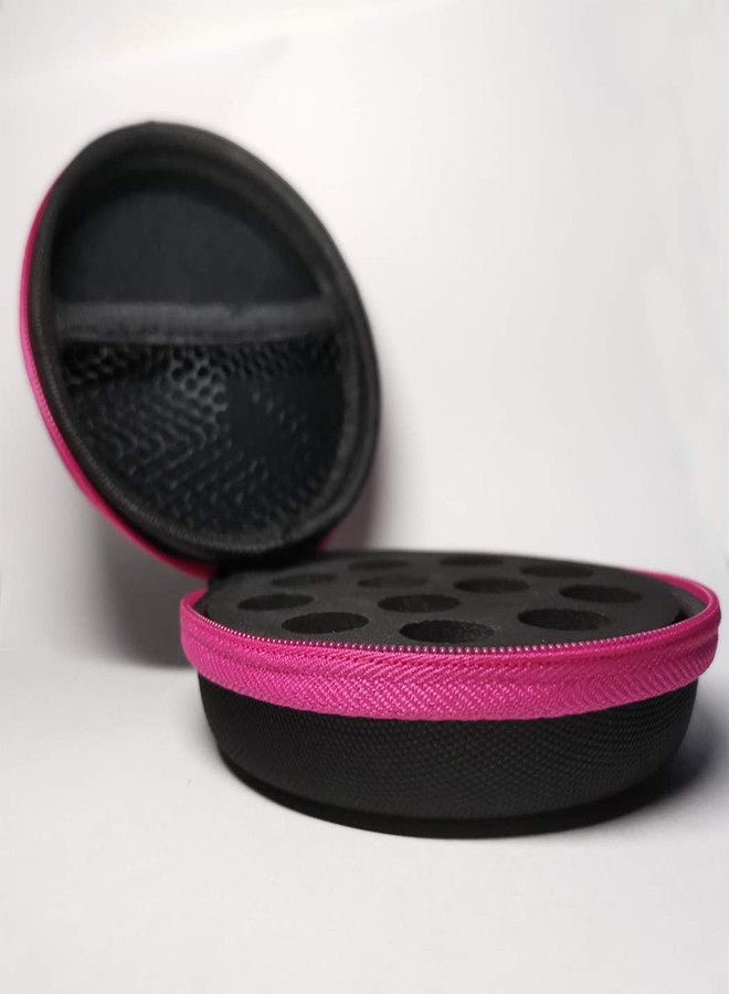 أفمنكيوز علبة صلبة دائرية من AFMNQZ لزجاجات صغيرة قابلة لإعادة التعبئة من نوع رول أون بحجم 1/4 و 5/8 DRAM مع كرات معدنية دوارة - رول أون للزيوت العطرية (تتسع لـ 12 قارورة) (زجاجة خلط سعة 1 مل) - Image 3