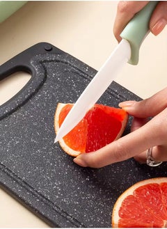 Exotic Kitchen Cutting Boards, Set of 3 Plastic Cutting Boards with Non-Slip Feet, Juice Slot, Easy Grip Handle, BPA Free, Non-Porous, Dishwasher Safe, Assorted Sizes (Black)  - Image 5