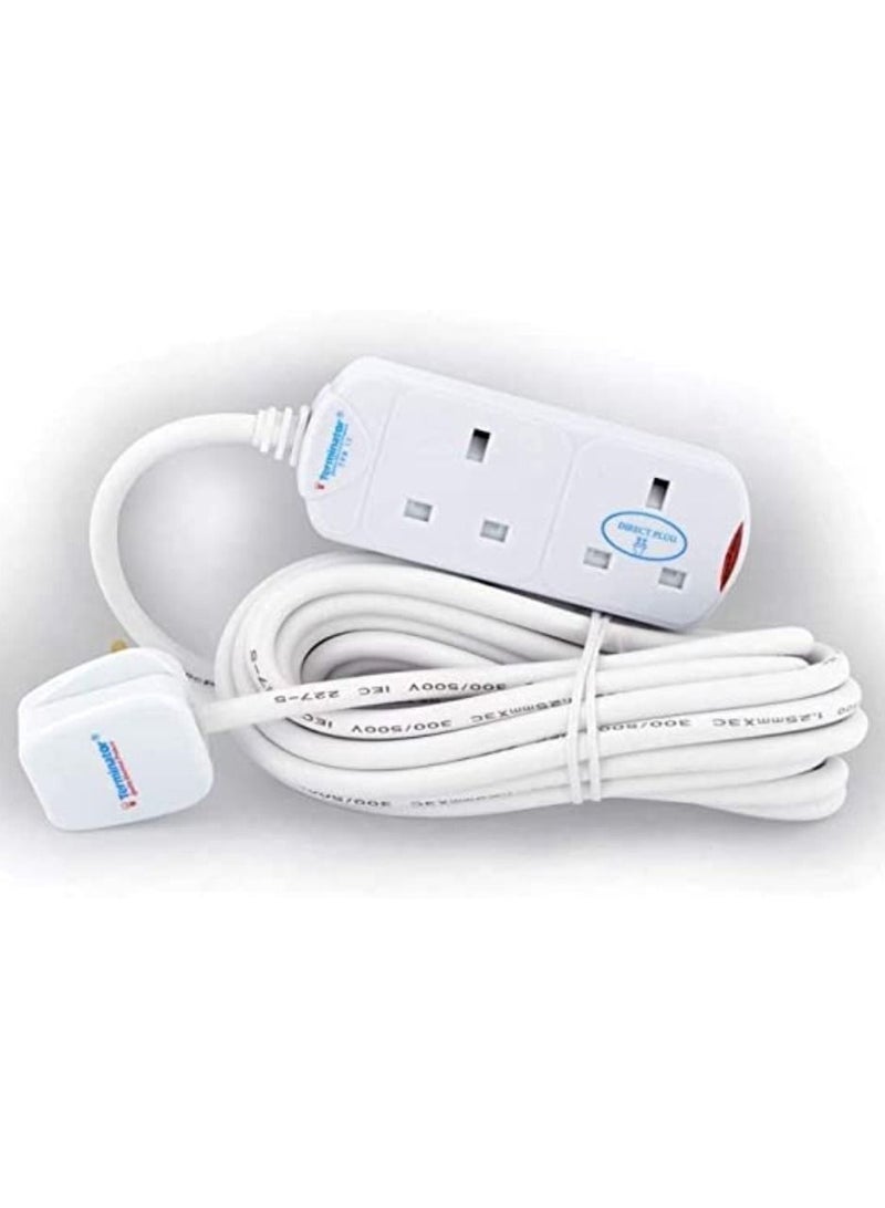 Terminator 2 way UK Socket Power Extension TPB 12 2 WAY 3M  - Image 1