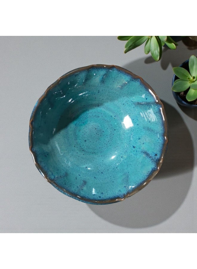 color zone pottery A ceramic and earthenware bowl - oven and microwave safe. Withstands direct and indirect heat, flame or oven. - Image 1