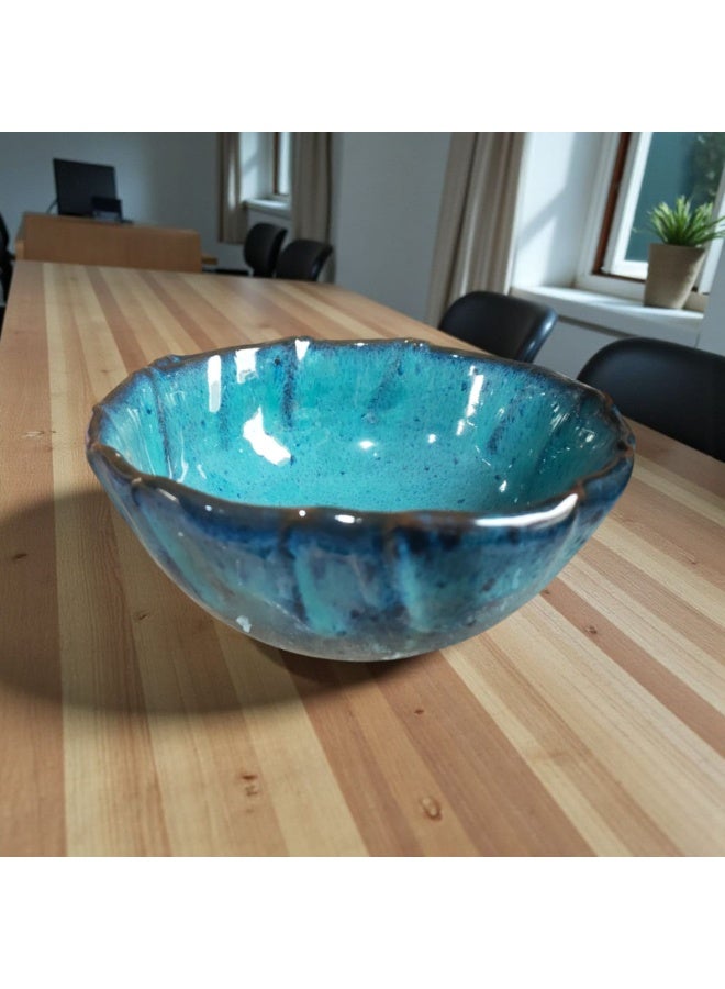 color zone pottery A ceramic and earthenware bowl - oven and microwave safe. Withstands direct and indirect heat, flame or oven. - Image 2