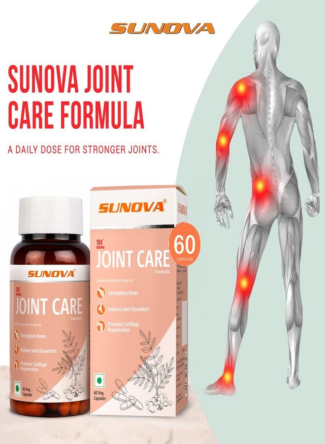 SUNOVA Joint Care Capsules, A Joint Health Support Supplement Made with Boswellia Serrata Extract and 30% AKBA for Strengthening Bones and Relieving Joint Discomfort, 60 Veg Capsules - Image 4