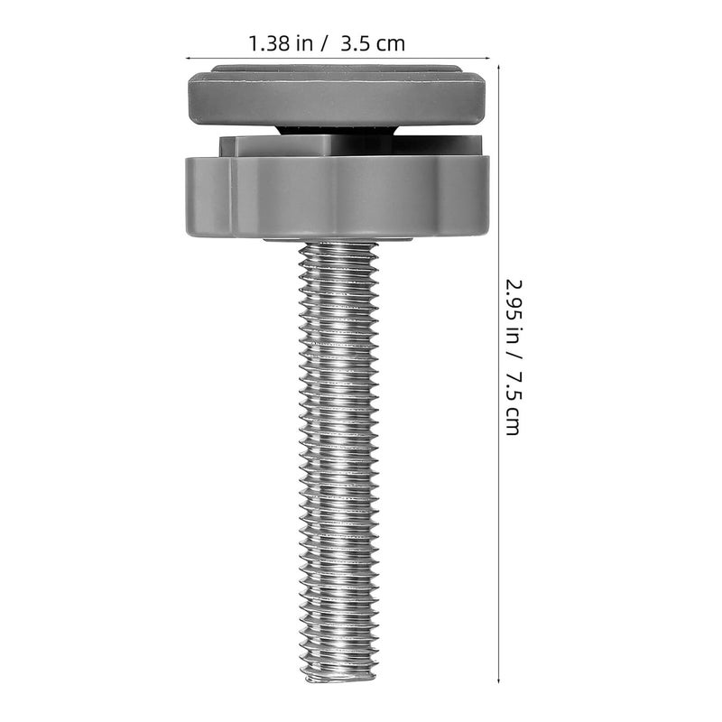 4pcs Gate Threaded Spindle Rod Replacement Screws Hardware Kit for Pet Dog Safety Gates Gray Small Screw Bolts with Nuts for Indoor Door - Image 2