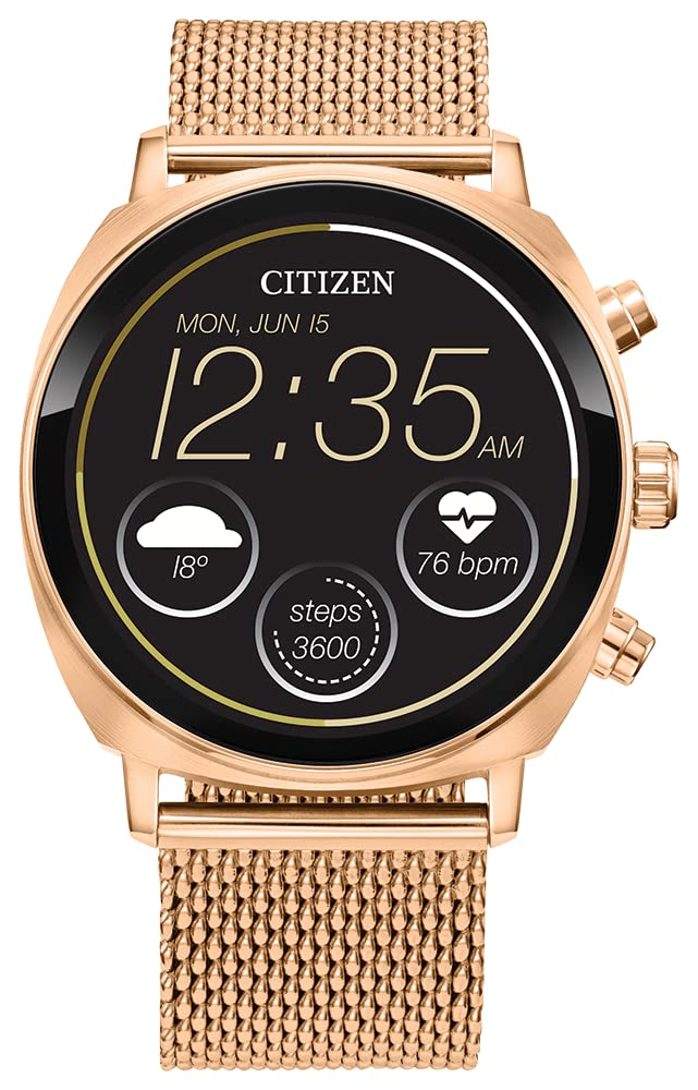 Citizen CZ Smart PQ2 41MM Unisex Smartwatch with YouQ App with IBM Watson® AI and NASA research, Wear OS by Google, HR, GPS, Fitness Tracker, Amazon Alexa™, iPhone Android Compatible, IPX6 Rating - Image 1