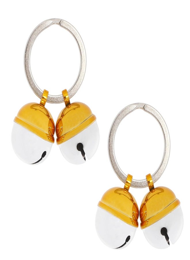 Dephnes 4pcs Extra Loud Cat & Dog Bells Copper Bell for Dog and Cat Collars Brass Pet Tracker Training Bells for Small Medium Large Dogs Brass Collar Charms Pet Bells - Image 1