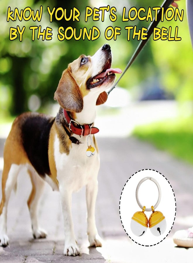 Dephnes 4pcs Extra Loud Cat & Dog Bells Copper Bell for Dog and Cat Collars Brass Pet Tracker Training Bells for Small Medium Large Dogs Brass Collar Charms Pet Bells - Image 5