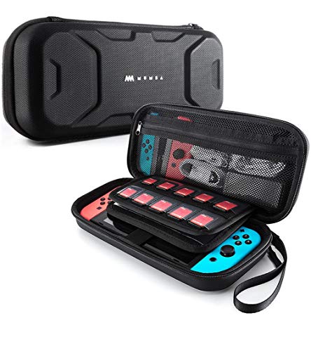 Mumba Carrying Case for Nintendo Switch OLED/Switch, Deluxe Protective Travel Carry Case Pouch for Nintendo Switch Console & Accessories (Black) - Image 1