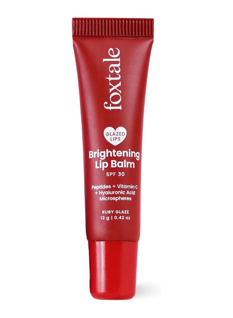 Foxtale Brightening Lip Balm with SPF 30  - Ruby Glaze 12gm - Image 1