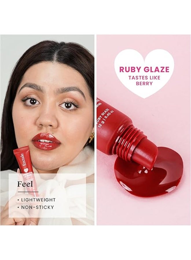 Foxtale Brightening Lip Balm with SPF 30  - Ruby Glaze 12gm - Image 4