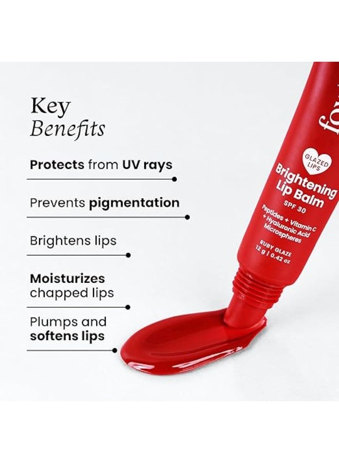 Foxtale Brightening Lip Balm with SPF 30  - Ruby Glaze 12gm - Image 5
