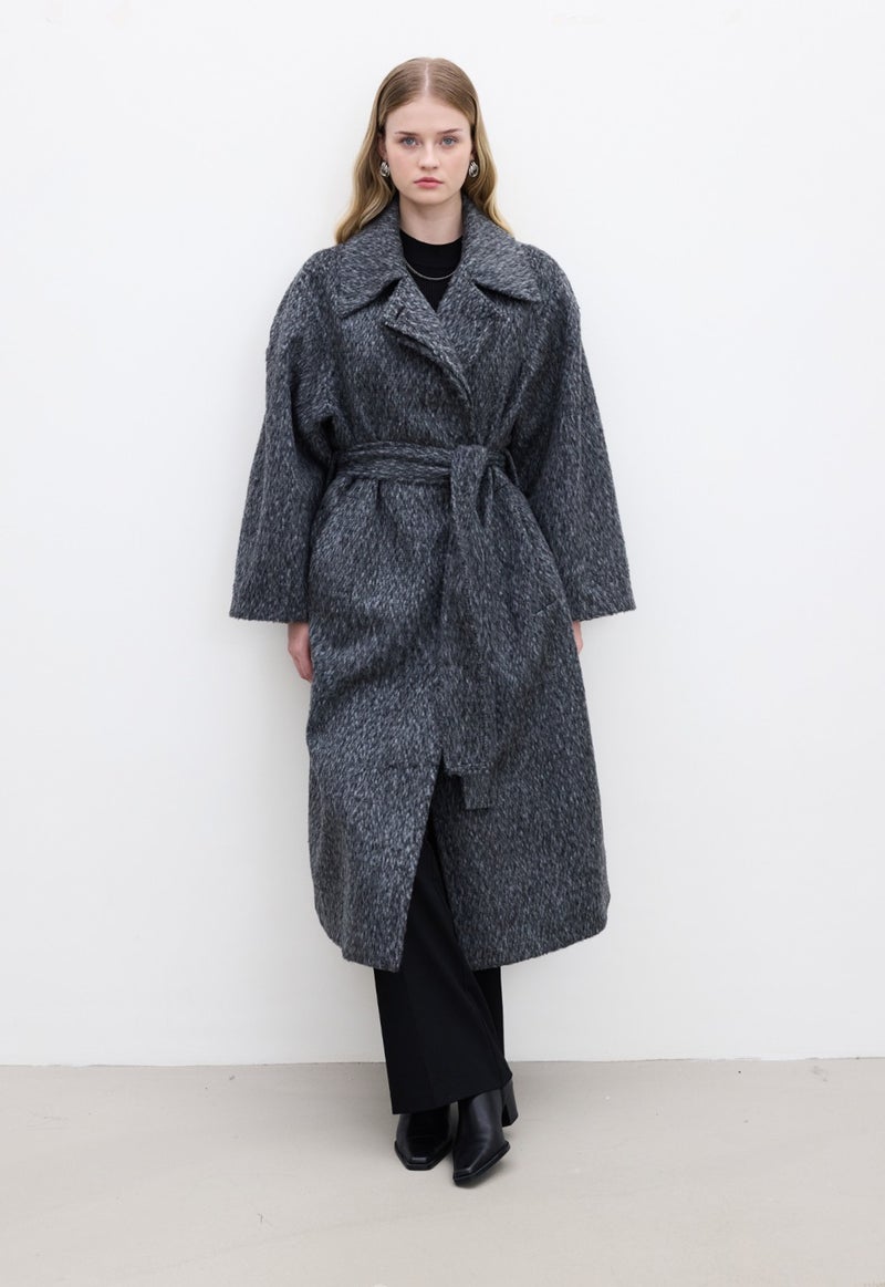 Manuka Diana Maxi Premium Coat Anthracite  - Image 3