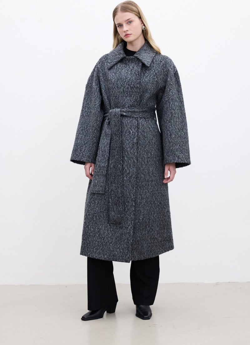 Manuka Diana Maxi Premium Coat Anthracite  - Image 4