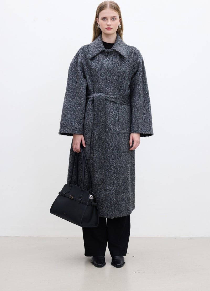 Manuka Diana Maxi Premium Coat Anthracite  - Image 2