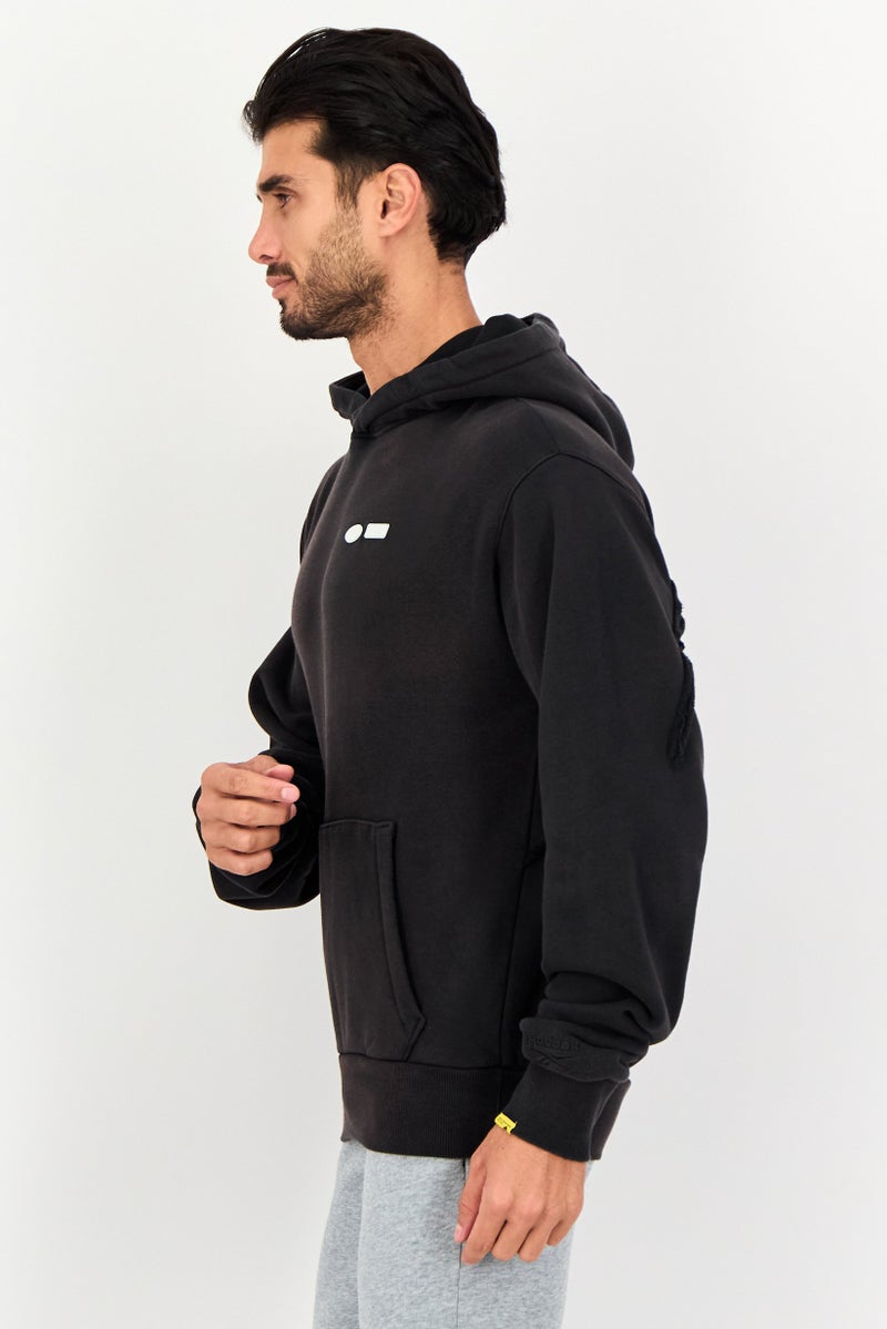 Reebok x Randomevent Men Sportswear Fit Long Sleeve Outdoor Hoodie, Black - Image 3