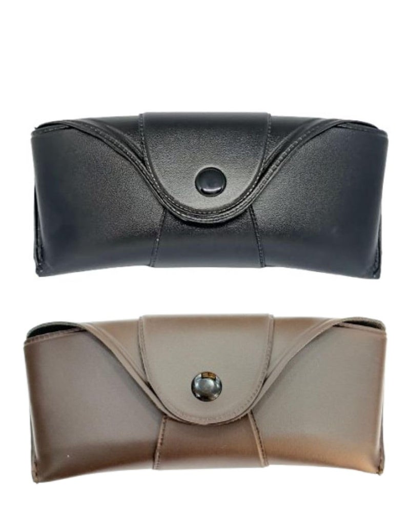 Sunshades Bhavya Optic® Sunglass Eyeglass Belt Attach Case Pack of 2 Black And Brown Combo - Image 1