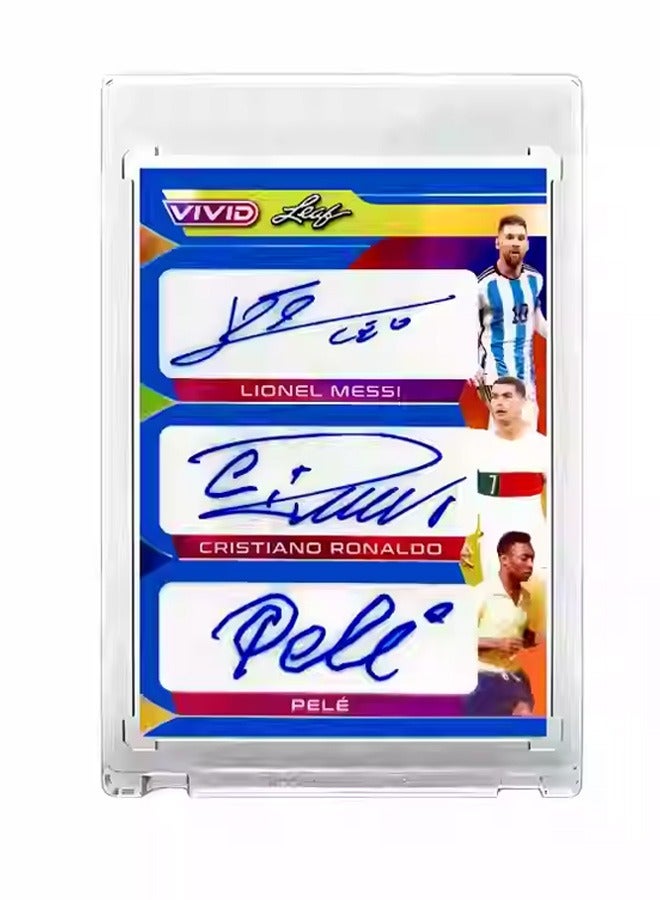 Topps Cristiano Ronaldo, Lionel Messi & Pelé Signature Edition Football Trading Card – Refractor Collector’s Edition, Sports Memorabilia for Fans and Collectors - Image 1