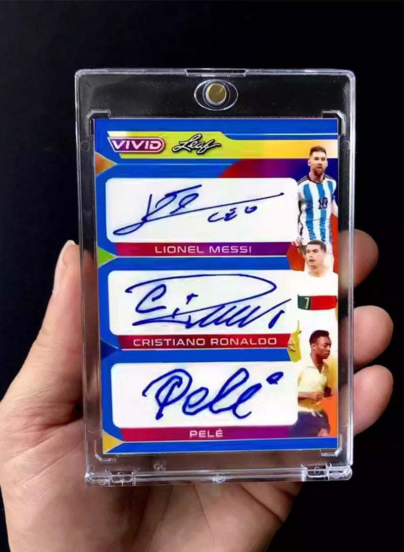 Topps Cristiano Ronaldo, Lionel Messi & Pelé Signature Edition Football Trading Card – Refractor Collector’s Edition, Sports Memorabilia for Fans and Collectors - Image 2