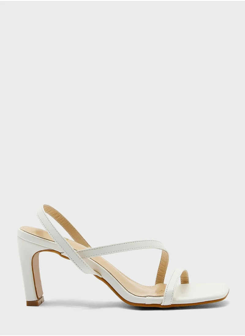 ELLA Strappy Asymetric Square Toe Sandal