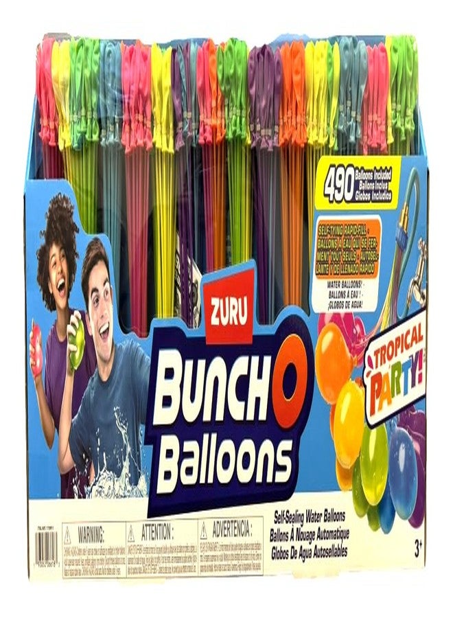 ZURU BUNCH O BALLOONS, 490 WATER BALLONS, SELF-SEALING WATER BALLONS, MULTI COLOR WATER BALLONS - Image 1