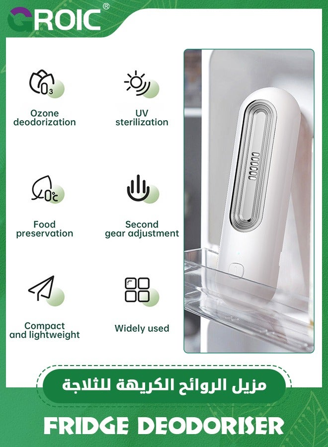 GROIC White Rechargeable Air Purifier, Fridge Deodoriser and Freshener, Mini Portable Negative Ion Generator for Fridge, Car, Shoe Closet, Wardrobe - Image 2