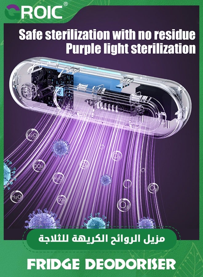 GROIC White Rechargeable Air Purifier, Fridge Deodoriser and Freshener, Mini Portable Negative Ion Generator for Fridge, Car, Shoe Closet, Wardrobe - Image 5