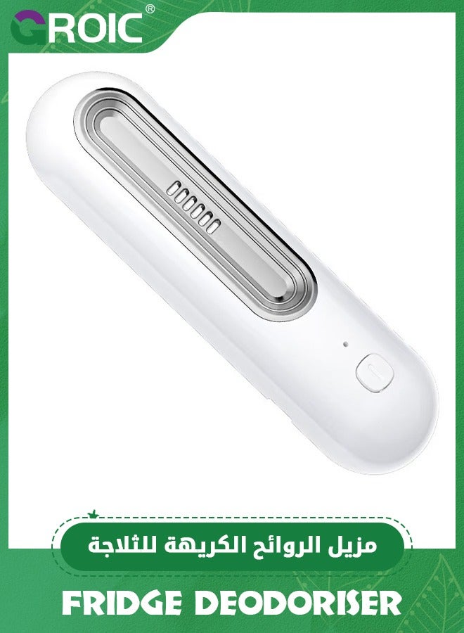 GROIC White Rechargeable Air Purifier, Fridge Deodoriser and Freshener, Mini Portable Negative Ion Generator for Fridge, Car, Shoe Closet, Wardrobe - Image 1
