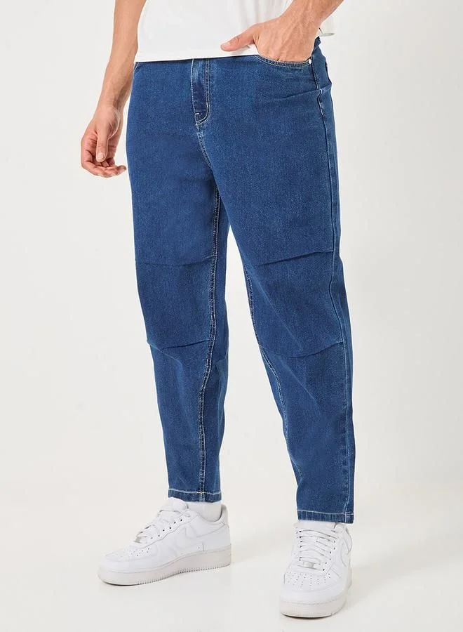 Solid Relaxed Fit Jeans