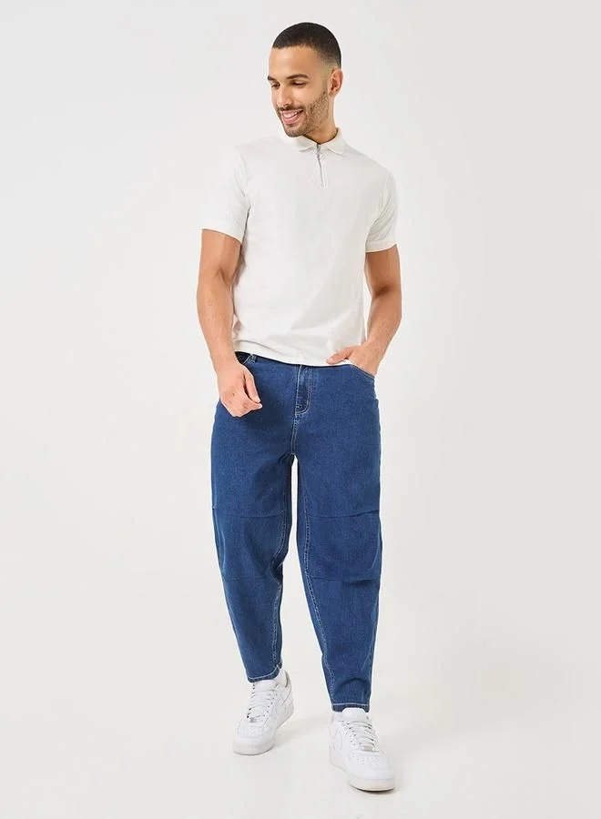 Styli Solid Relaxed Fit Jeans