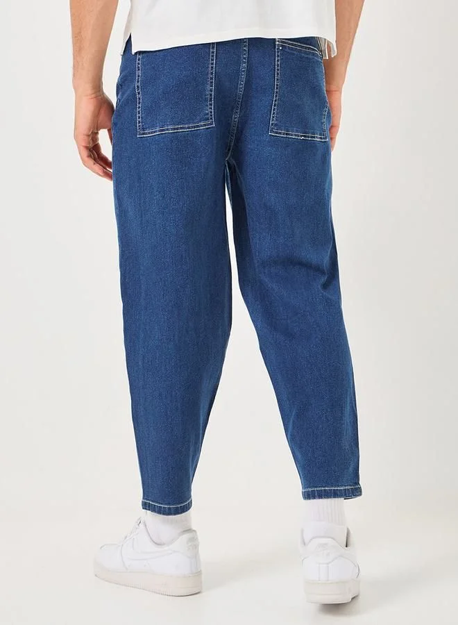 Styli Solid Relaxed Fit Jeans