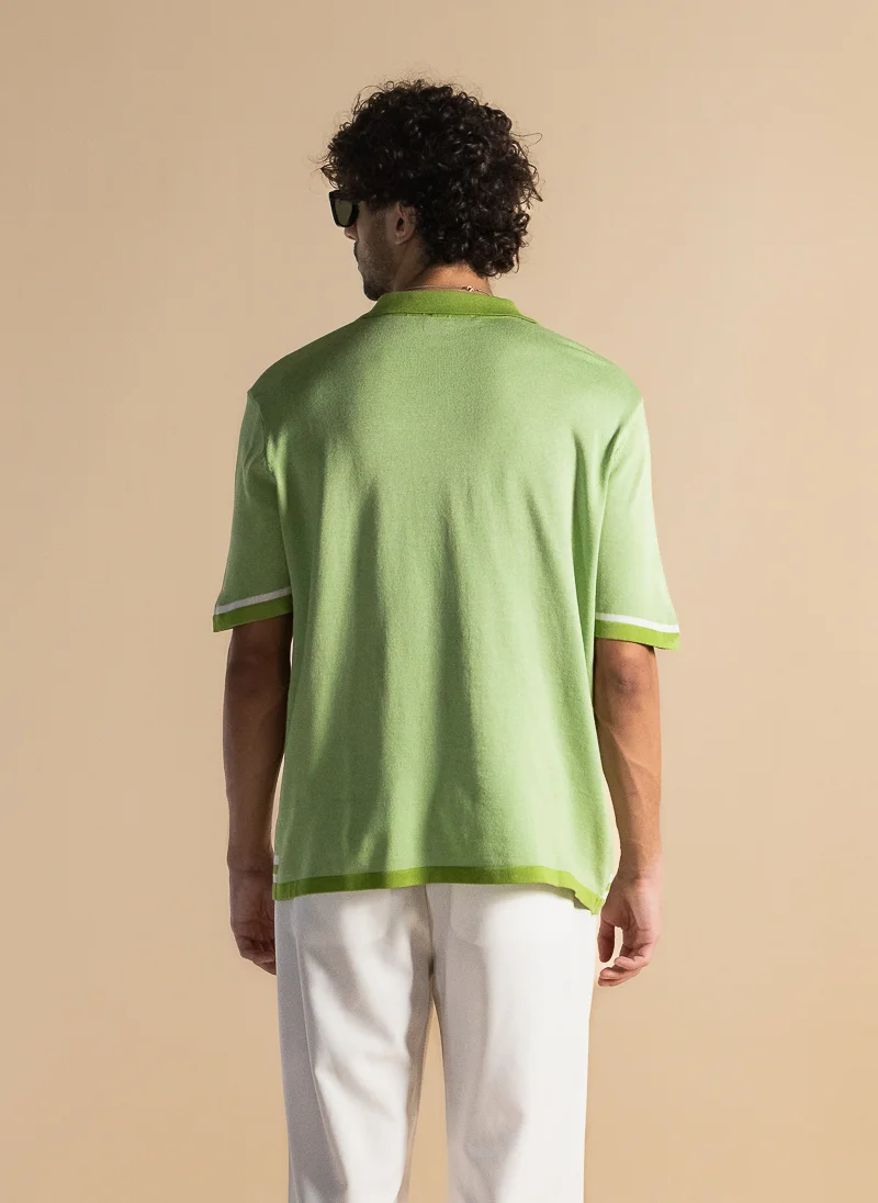 SHAPES TEXTURED FINE KNIT SHIRT
