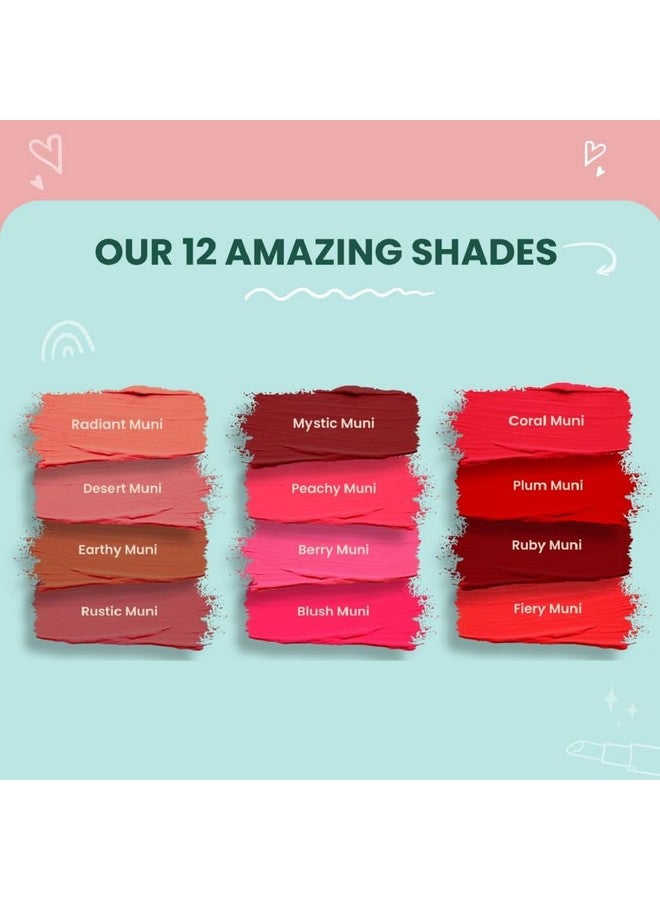 PINNER Lipstick Set, 12 Shades of Red, Burgundy, and Pink - Image 4