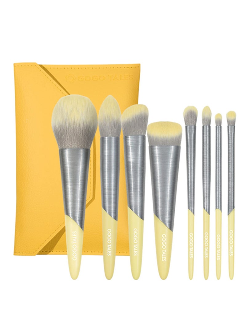SOLARAE 8-Piece Makeup Brush Set with Cruelty-Free Synthetic Fiber Bristles for Foundation, Eyeshadow, Eyeliner, and Lip Makeup - Soft Brushes for Blending and Precision Application. - Image 1