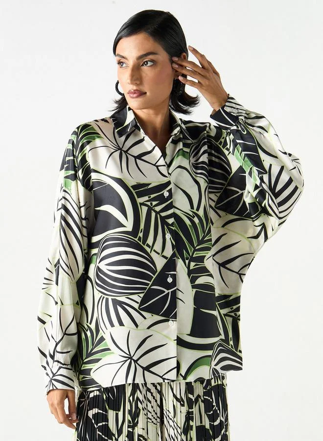 2Xtremz 2Xtremz All-Over Printed Shirt with Long Sleeves