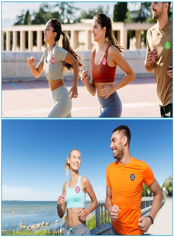 Tondiamo 160 Pcs Funny Running Pins Round Metal Badge Running Brooch Race and Marathon Themed Pins for Runner - Image 4